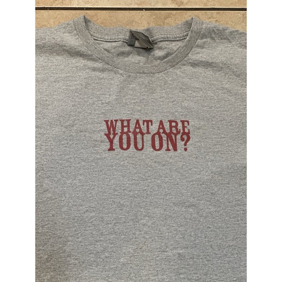 Vintage Nike ACG "What Are You On?" T Shirt Double Sided Grey Size Large Y2K - Picture 2 of 6